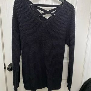 Navy knit sweater
